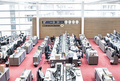 Trading Floor im Händlerhaus der Commerzbank, Frankfurt am Main