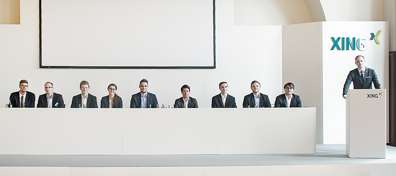 Podium auf der Hauptversammlung der XING AG